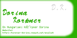 dorina korpner business card